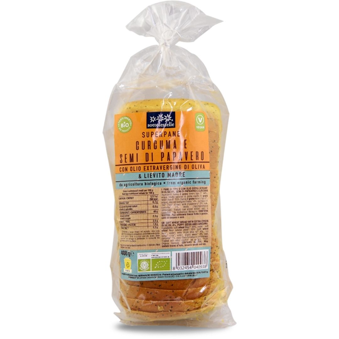 SUPERPANE CON CURCUMA E SEMI DI PAPAVERO SOTTOLESTELLE